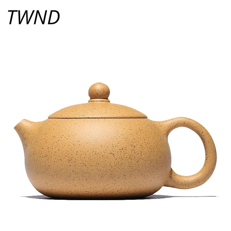 

220CC Yixing Beauty flat teapot ore mud duan handmade pot Chinese kung fu drinkware with gift box