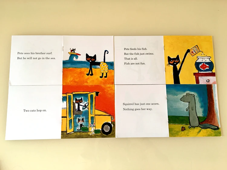 12 шт./компл. я могу прочитать Пит кошка английский иллюстрированные книги для детей Книга Историй раннего Educaction карман для чтения книг 13x13 см