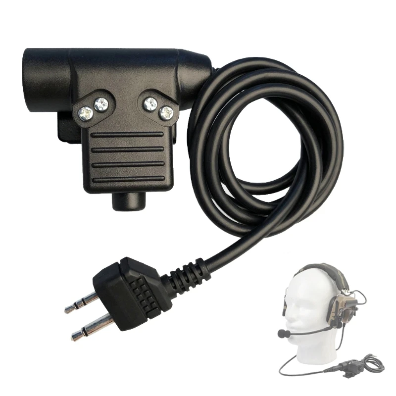 U94 Headset Cable Military Plug Adapter PTT for Midland Alan G6 G7 Two-way Radio U94 Headset Cable Military Plug Adapter PTT for Midland Alan G6 G7 Two-way Radio