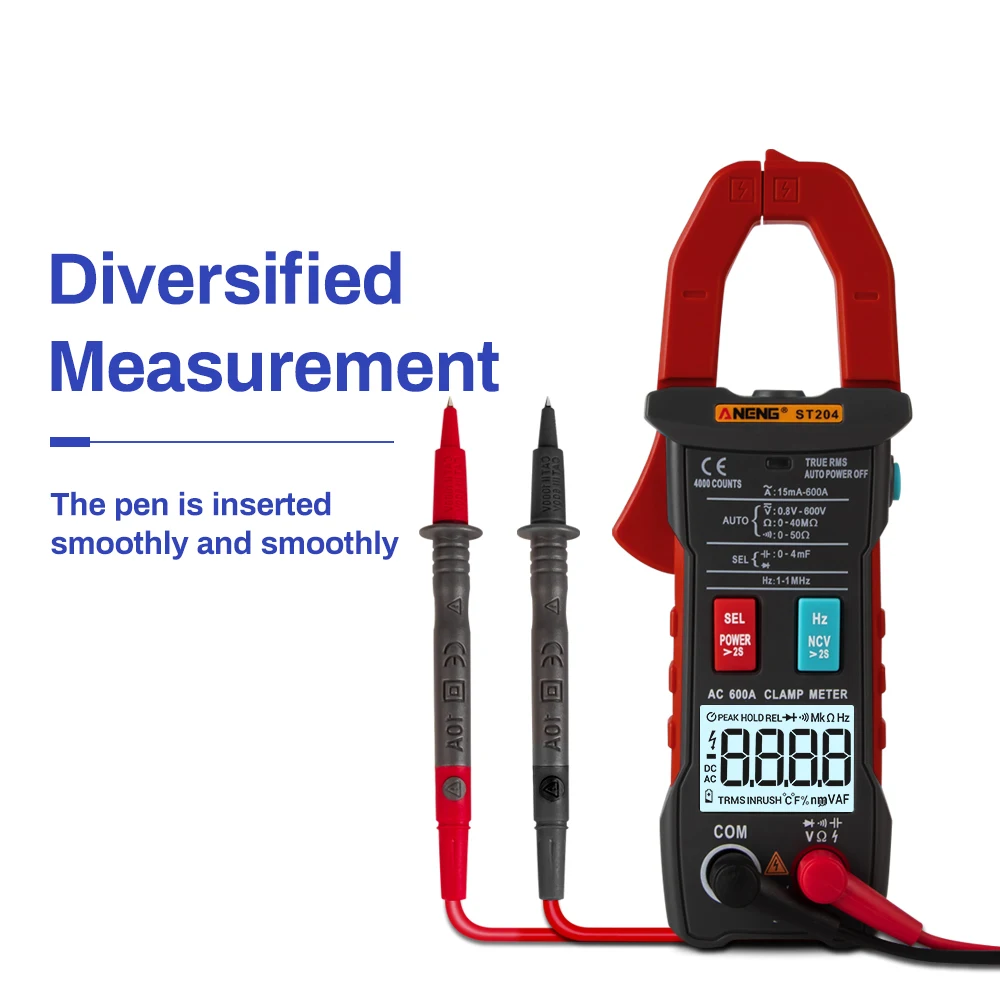 

4000 Counts Intelligent Automatic Electric transistor Tester Digital Multimeter Professional RMS Clamp Multimer Tester