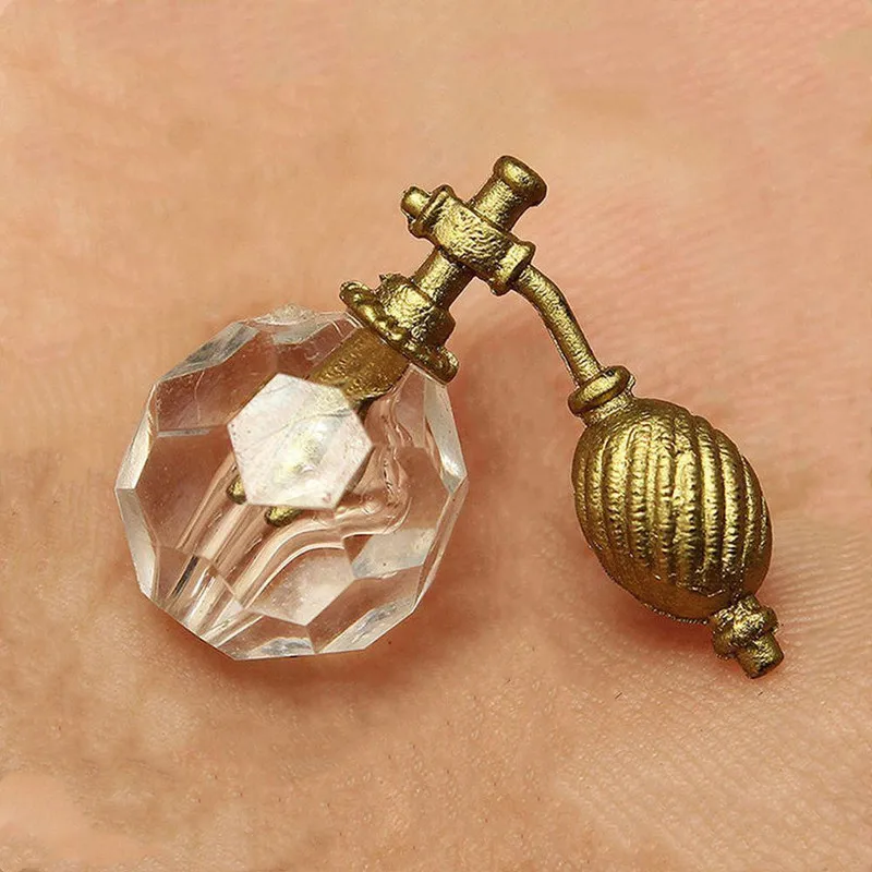 

Mini Cute 1/12 Dollhouse Miniature Bathroom Bedroom Transparent Perfume Bottle Dresser Accessories Kids Toy