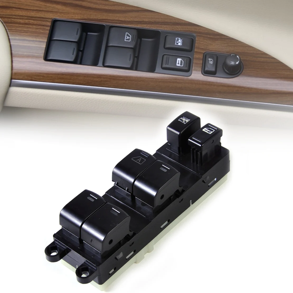 

DWCX New Black Master Electric Power Window Switch 25401-EA003 for Nissan Frontier 2005 2006 2007 - 2011 Xterra 2005 2006 2007