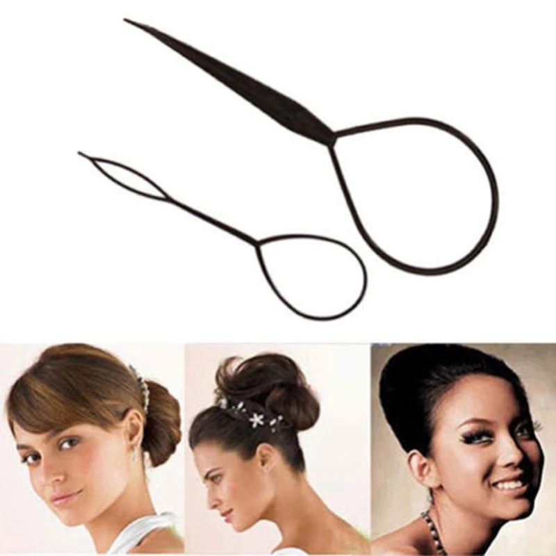 Set of 2 Pcs Tail Hair Braid Ponytail Maker Styling Tool  Hair Kit (4)
