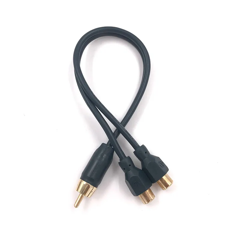 Чистый медный RCA Phono Y сплиттер свинцовый Кабель адаптер 1 Папа 2 мама разъем