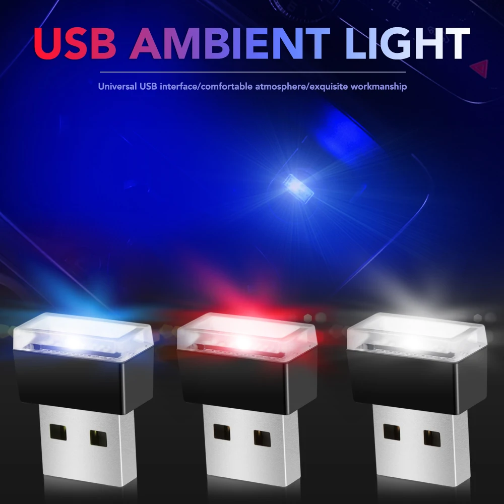 

Car USB LED Atmosphere Lights Decorative Lamp for mazda cx-5 golf 7 citroen c5 kia sportage renault captur skoda fabia smart