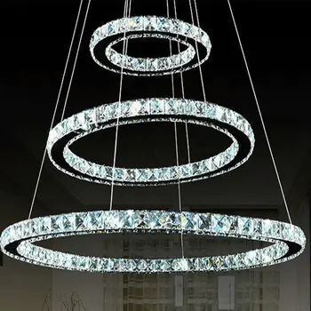

2015 Led lamp 3 circle circular LED crystal chandelier Crystal lamp Modern pendant lamp Free shipping for dhl