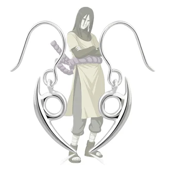 

A Pair Anime Naruto Orochimaru Earrings Eardrop Stud S925 Sterling Sliver in Gift Box Gift Orochimaru Akatsuki Ring