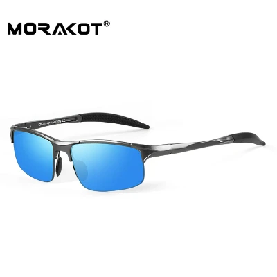 MORAKOT, модные солнцезащитные очки, мужские, поляризационные, для вождения, солнцезащитные очки, на заказ, близорукость, оптика, солнцезащитные очки, JSCP2817 - Цвет линз: Blue-1.50