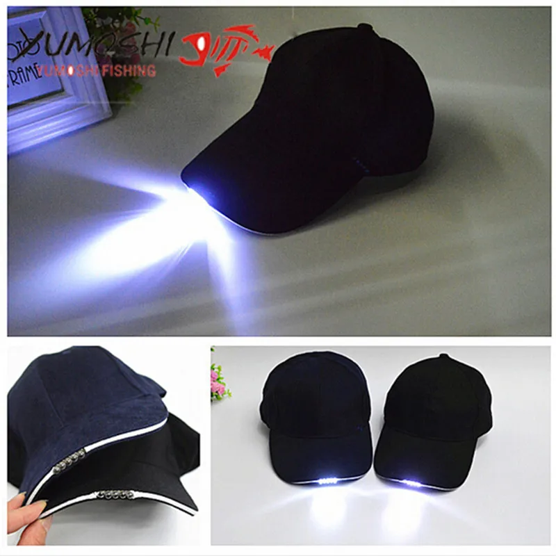 LED Outdoor Sports Bright LED Cap Glow In Dark For Night Fishing
