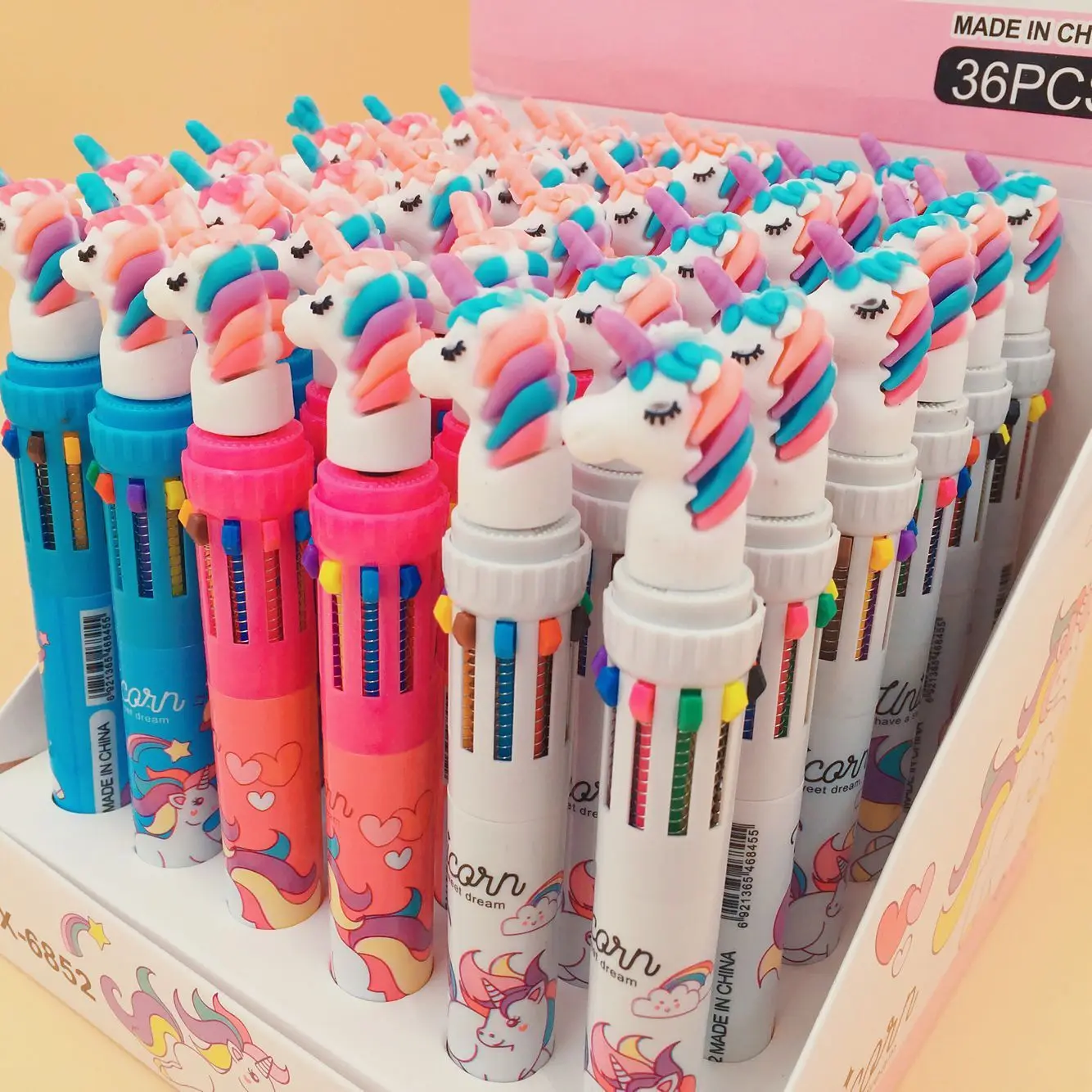 Details about   Lot 6 Pcs Color Cute Gel Pens Office Cartoon 0.38mm Stationery Gift For Students 