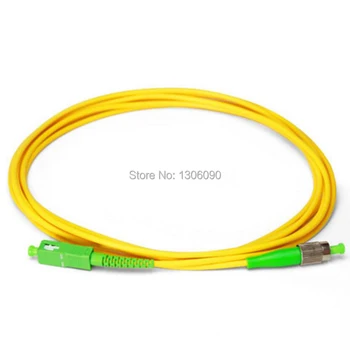 

100PCS/bag FC APC -SC APC 3M SX mode fiber optic patch cord Cable FC APC -SC APC 2.0mm or 3.0mm FTTH fiber optic jumper cable
