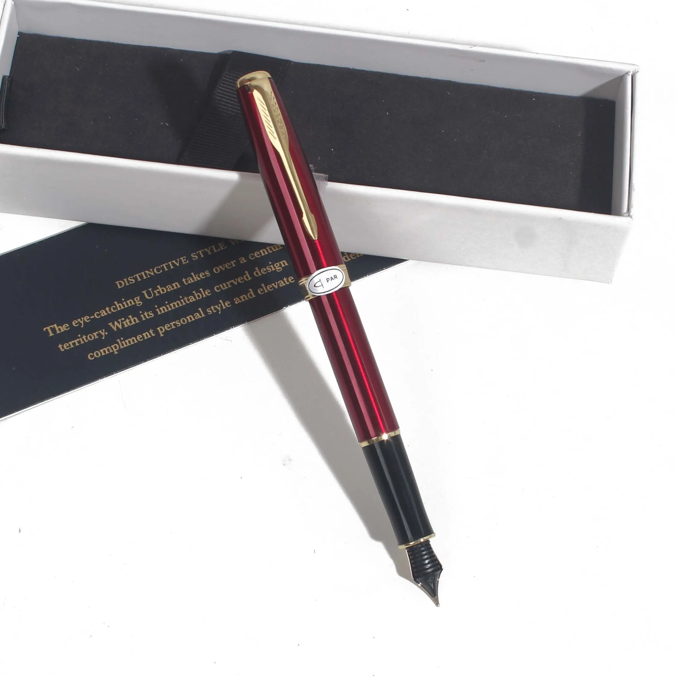 Sonneting авторучка металлическая ручка школы офиса классический золотой черный Золотой зажим ручка подарок с коробкой черная ручка - Цвет: Red Gold