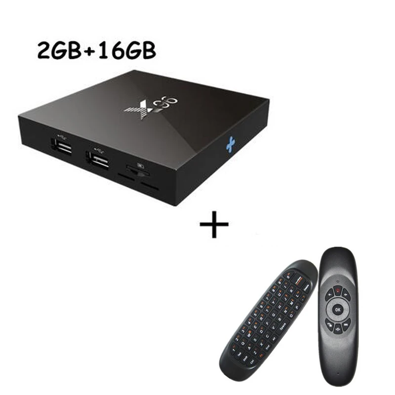 X96 Android tv Box Amlogic S905X четырехъядерный 1G/8G или 2G/16G Android 6,0 Smart tv Box H.265 4K* 2K 2,4G Wifi HDMI 2,0 медиаплеер - Цвет: Синий