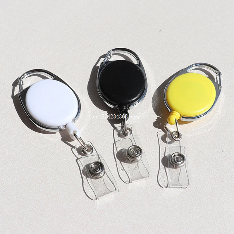 

1000Pcs Multifunctional Retractable Reel ID Lanyard Name Tag Black Anti-Lost Keychain Ring Pull Clip Keyring Outdoor