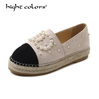 

New 2019 Fashion Comfortable Seasons Women Espadrilles Shoes flats slides ladies Woman Casual Loafers High Quality TC21