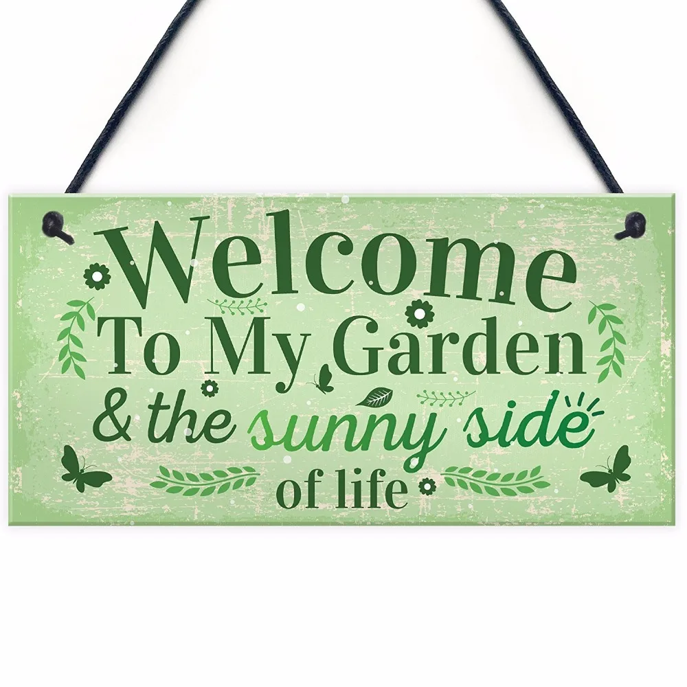 Meijiafei To My Garden Plaque Outdoor Shed Summer House Sign