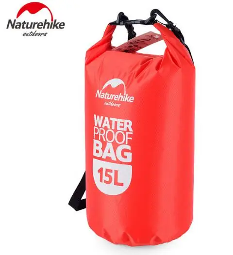 Naturehike открытый 2L 5L 15L 25L водонепроницаемая сумка, для плавания сухой мешок для хранения сухой мешок дорожный набор оборудования - Цвет: 15L Red