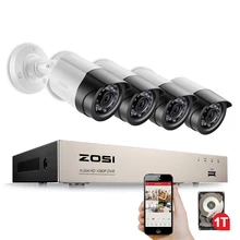 ZOSI Security Camera System 4ch CCTV System DVR Security System 4CH 1TB 4 x 1080P Security Camera 2.0mp Camera DIY Kits