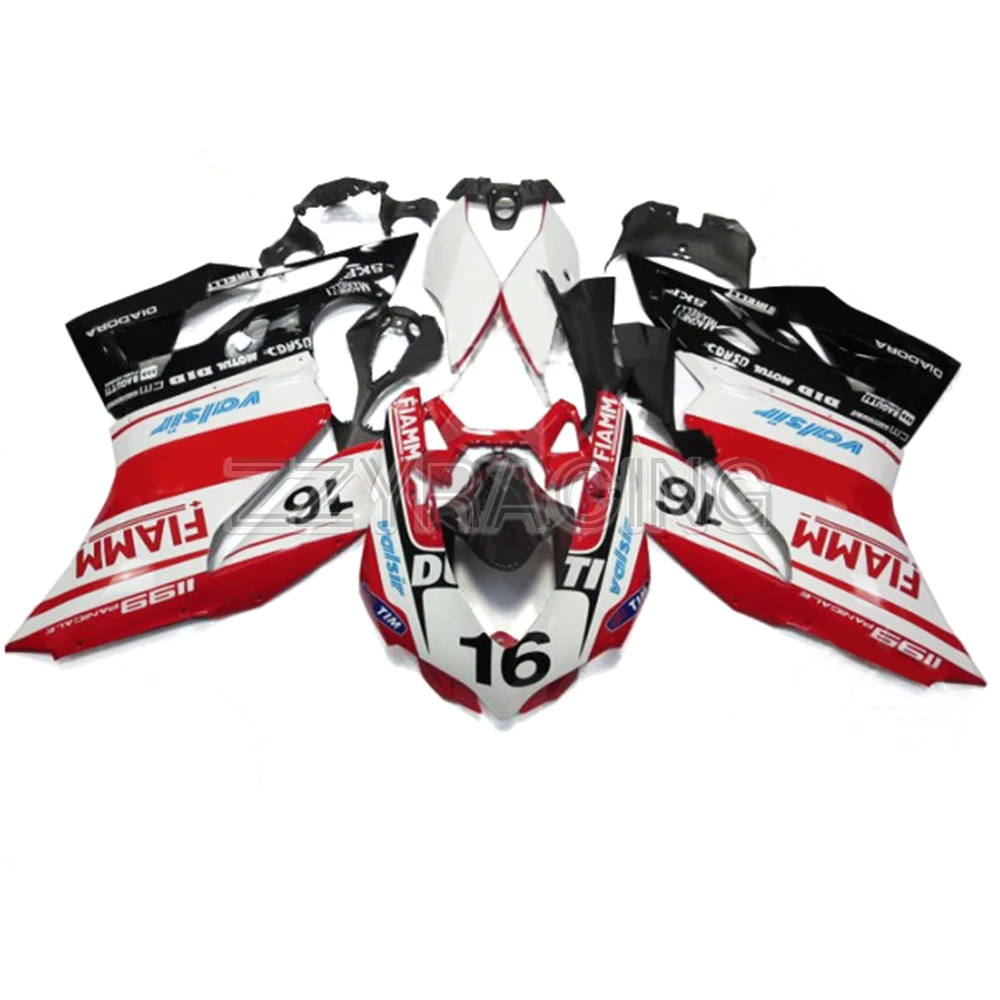 

Injection Fairings Kits for Ducati 899 1199 2012 2013 Year Complete ABS Plastic 12 13 Motorcycle Cowls Panels Kit Red White Kit
