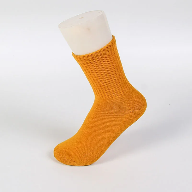LKWDer, 3 пары, женские носки, зимние, корейские, модные, белые, черные, одноцветные, плотные, махровые, носки без пятки, женские, хлопковые носки, Meias - Цвет: D