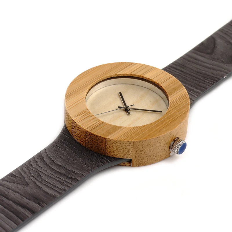 2017 Brand BOBO BIRD Handmade Gifts Men Watches Wood Watchs Genuine Leather Strap Wristwatches Wooden Watches C-H10