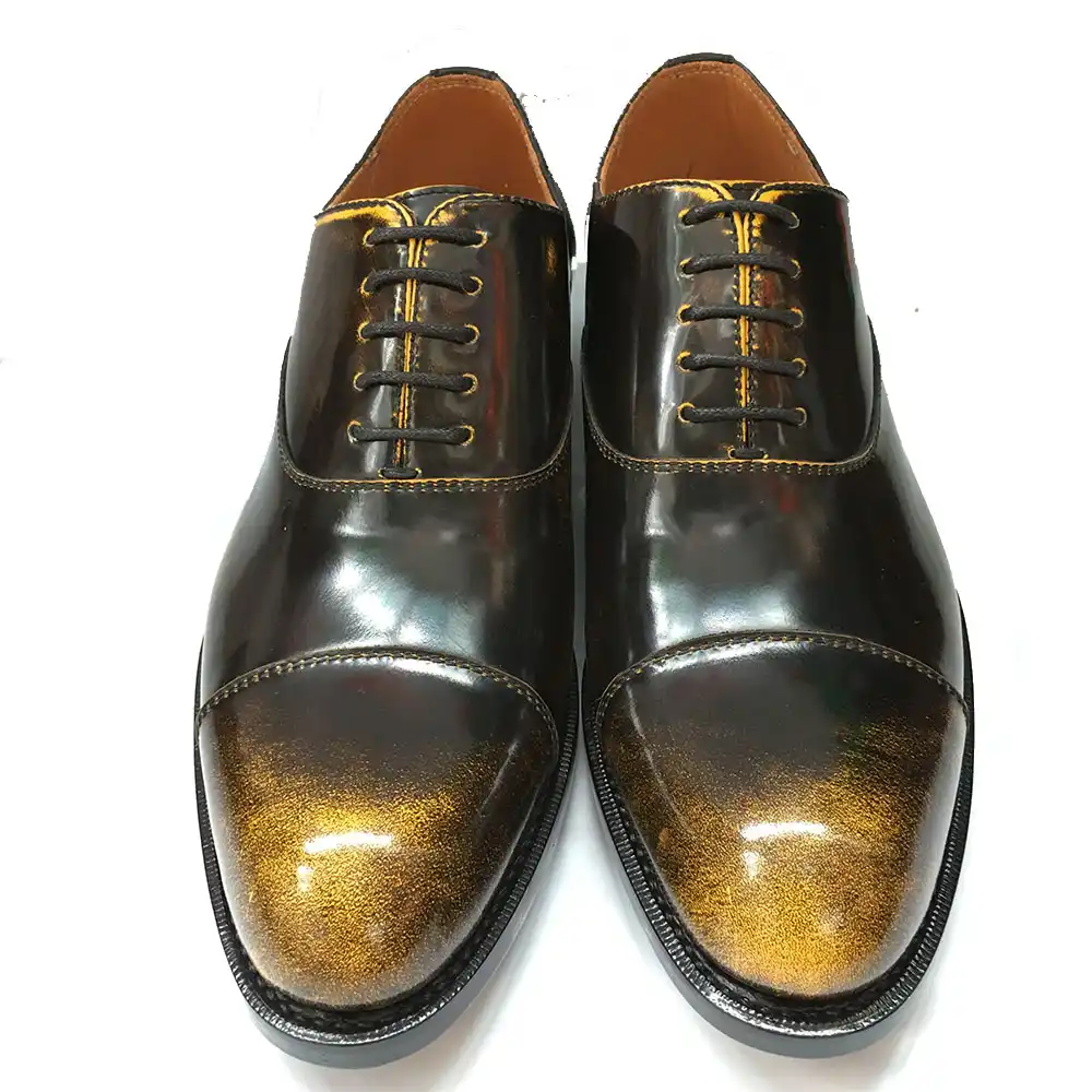 gold church shoes