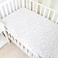Хлопковая кроватка простыня Мягкая дышащая детская наматрасник постельные принадлежности для новорожденных для детской кроватки