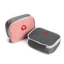 Пустая сумка для аварийных комплектов, аптечка для первой помощи, мини-сумка, портативная, для дома, кемпинга, путешествий, для выживания на открытом воздухе, Медицинская спасательная сумка, розовый, серый