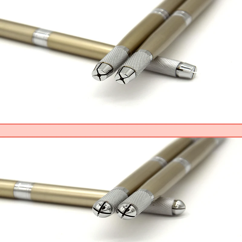 Prefessional Terbori Microblading pen For Permanent Makeup Machine Goldenback Manual eyebrow pen Makeup tattoo kit 3 in 1PC    1