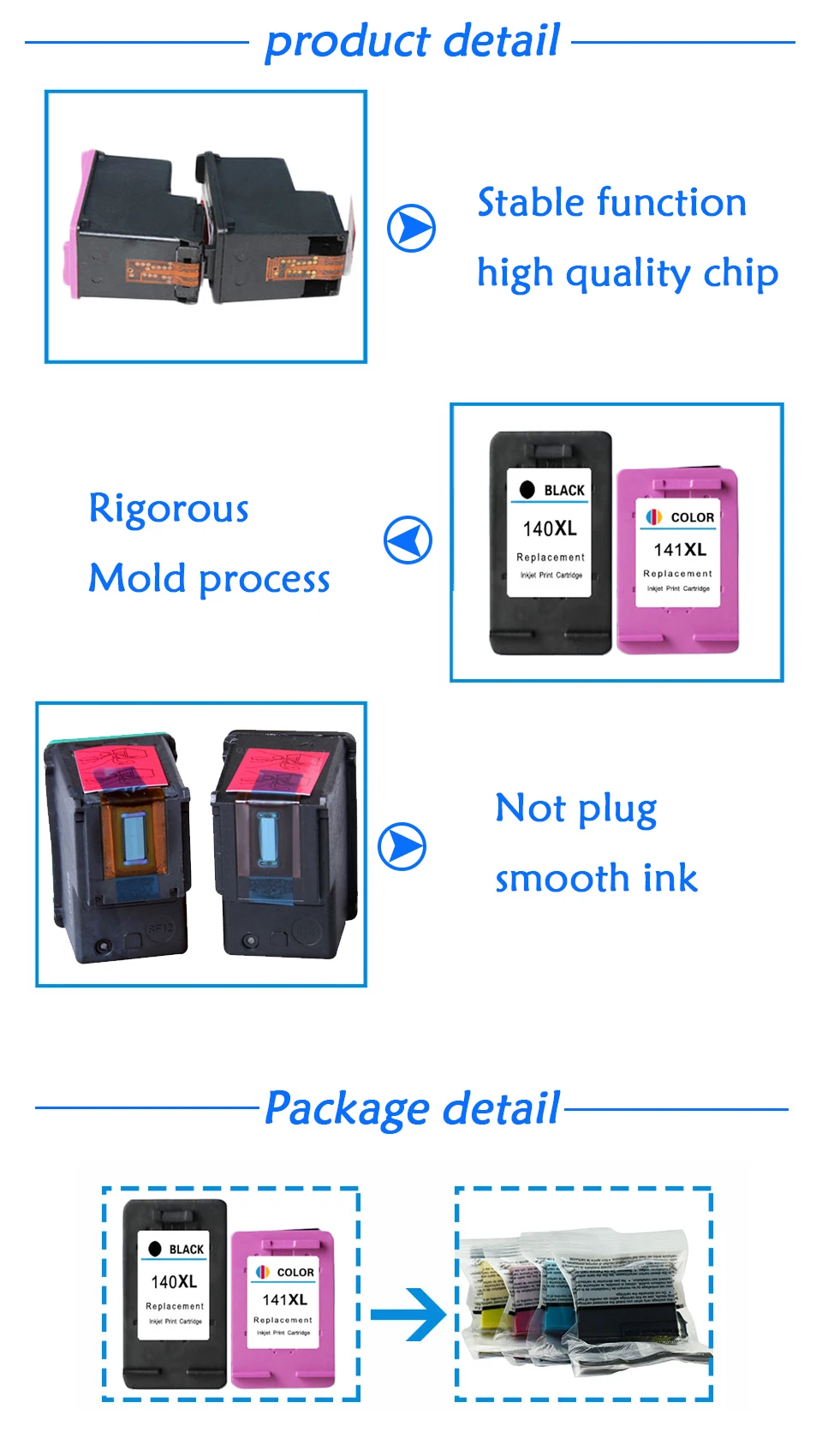 compatible ink cartridges for HP140 XL HP