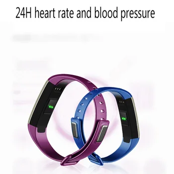 

Hot Selling Smart Bracelet Heart Rate Moniter Bluetooth 4.0 Pedometer Fitness Tracker For Android iOS PK mi band 2