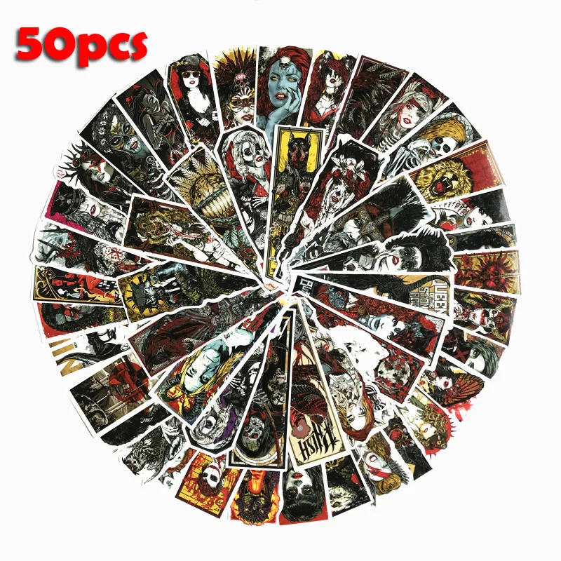 

50pcs Retro gothic style decoration stationery sticker diy diary scrapbooking label sticker stationery