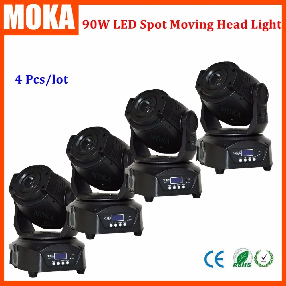 4PCS/LOT Commercial Lighting 90W Moving Head Spot Led Stage Lights Bar