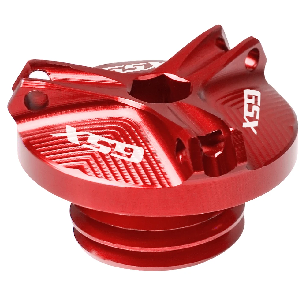Мотоцикл моторное масло чашки для залива масла алюминиевая крышка для SUZUKI GSX1250 F GSX1400 GSX-1400 GSX 1400 GSX650F GSX-650F - Цвет: Красный