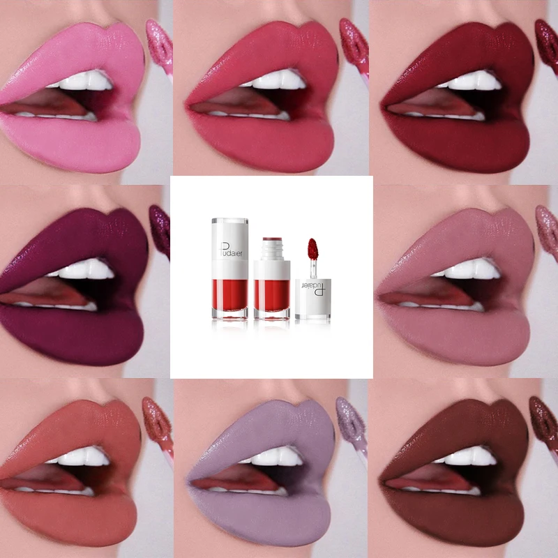 

Liquid Matte Lipstick Waterproof Red Lip Makeup Tattoo Long Lasting Lip Tint Matte Plumper Lip Gloss