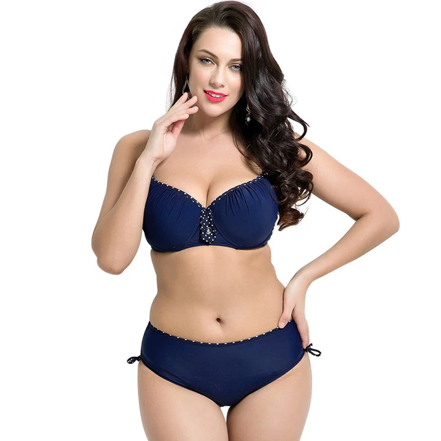 Vet slijtage plus size bikini set Badpak Push up bikini vrouwen Grote