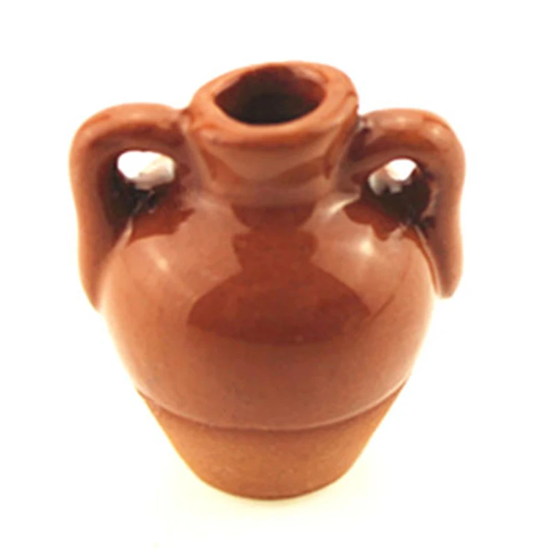 Керамика керамическая 1: 12 кукольный домик Миниатюрная игрушка фарфоровая декоративная ваза горшок