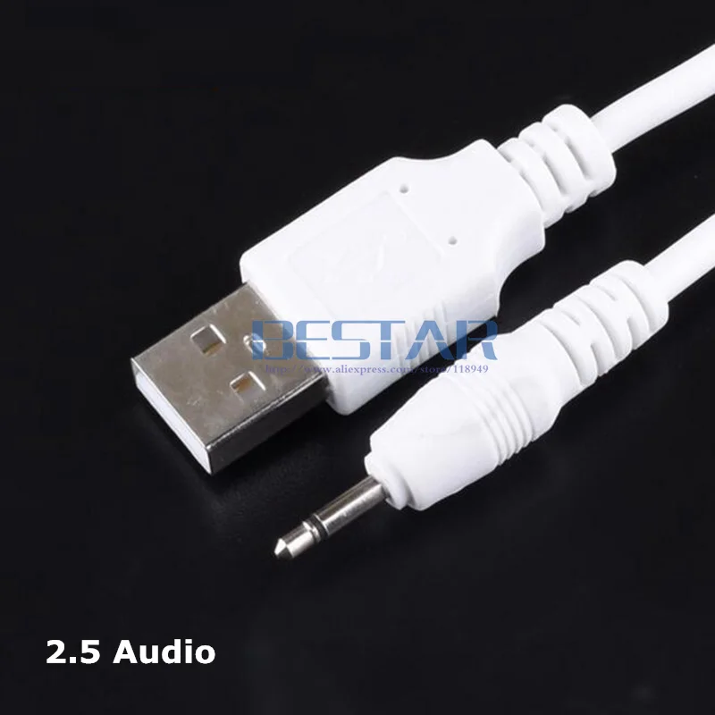 1 м USB разъем Aux 2 5 мм моно аудио кабель USB2.5 0 к dc2.5 2A зарядный питания 3 фута|audio cable|jack