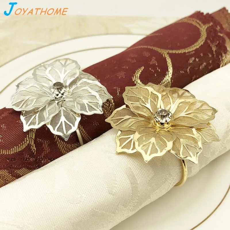 Joyathome Золотой и Серебряный цветок отельный Настольный кольцо Металлическое для