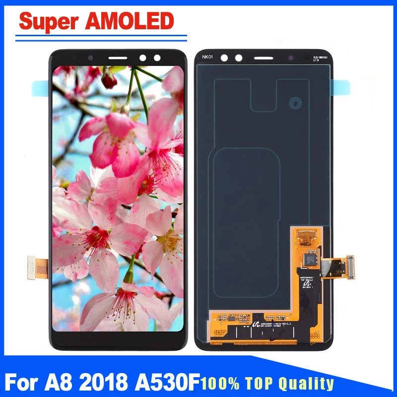 Для Samsung Galaxy A8 2018 SM-A530 A530F A530DS A530N Super AMOLED ЖК дисплей с сенсорный экран Полное