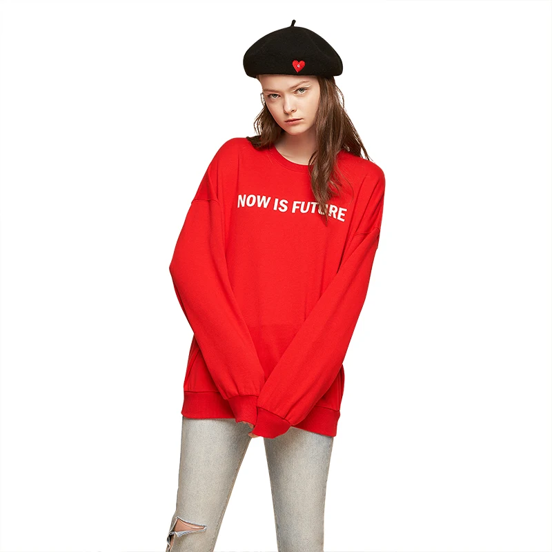 Toyouth Women Sweatshirts Loose Hoodies 2019 Autumn Casual Letters Print Long Sleeve Pullovers Tops
