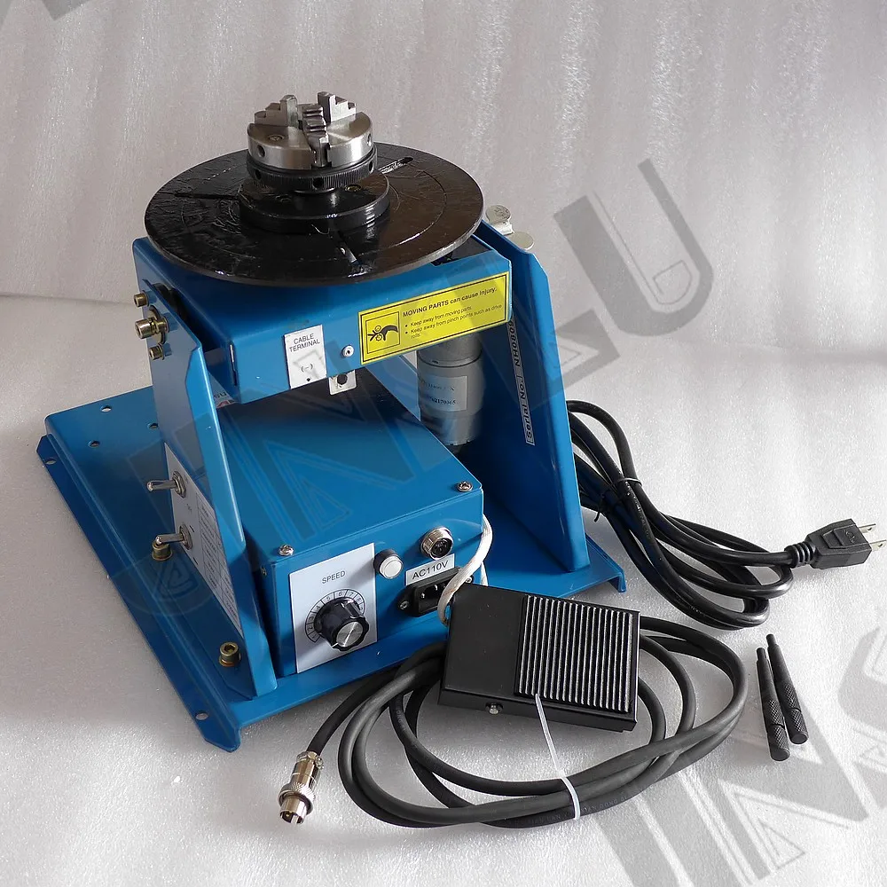 BY 10 Mini Welding Positioner Turntable with 3 Jaw Lathe Chuck K01 65