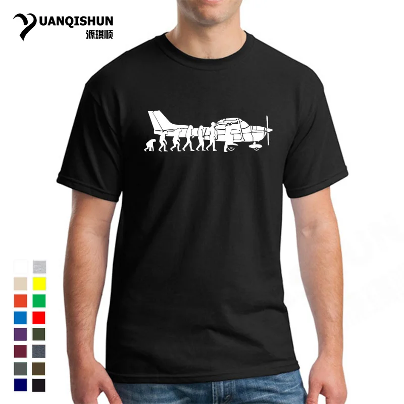 Evolution Cessna Pilot Aircraft Tshirt Top Quality 16 Colori Cotton O-Collo Top Tee Flugzeug Flug Airplane T-Shirt 1440-A