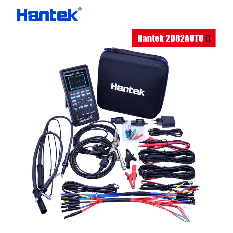 Hantek 2D82 автоматический цифровой автомобильный осциллограф мультиметр 4 в 1 2 канала 80 МГц источник сигнала автомобильный диагностический 250MSa/s - Цвет: Hantek2D82 AUTO II
