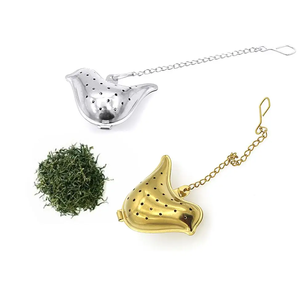 

Tea Infuser Stainless Steel Bird Shaped Mesh Tea Strainer Coffee Herb Spice Filter Diffuser Handle Tea Ball Home Kitchen Gadget