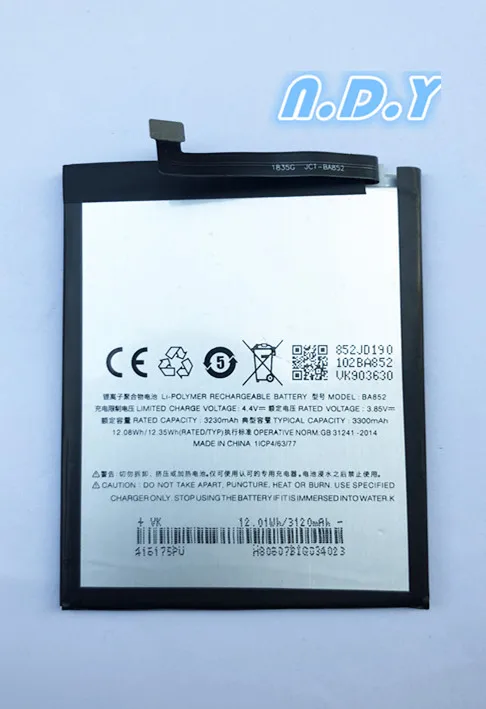 

100% original battery BA852 MEIZU X8 3300mAh For Meizu 8X Bateria Batterie Cell Phone Batteries