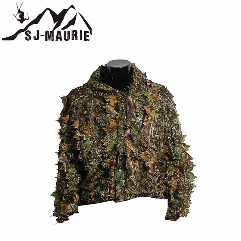 SJ Maurie 3D тактические охотничьи куртки и брюки костюмы бионический камуфляж лист