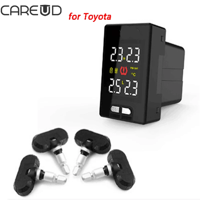 CAREUD TPMS U912 For Toyota Tire Pressure Monitor Wireless 4 Built In