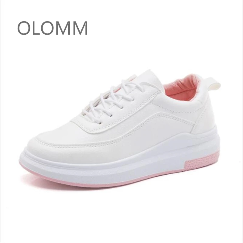 

Spring and autumn casual shoes ladies fashion star shoes solid color soft ladies flat leather pu shoes lace ladies shoes sneaker
