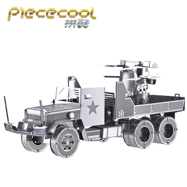 Piececool M1A2 SEP Танк 3D лазерная резка металлическая головоломка DIY 3D Сборка Лобзики модель Военная 3D нано головоломка игрушки для детей Подарки - Цвет: P034
